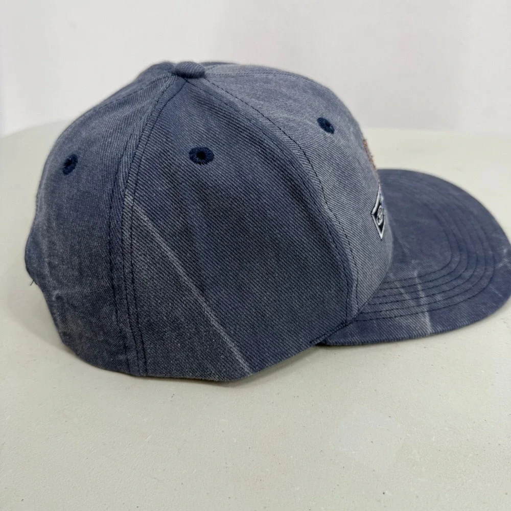 Ford Pickup Man Hat Mens‎ OSFM Blue Faded Embroidered Snapback Cap Made in USA
